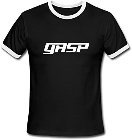Vovary Men's T Shirts Gasp Crew Neck Short Sleeve Tee Shirts