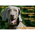 Metall - Warnschild Weimaraner