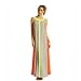 Lisli Women's Summer Boho Long Maxi Dress Evening Cocktail Party Beach Chiffon Dresses (L)