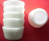 Glasbake White Custard Cup Set of 6 (3