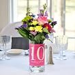 Numbered Vase Table Decoration