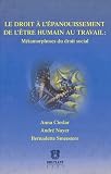 Revue Emile Bruylant  / Le droit à l'épanouissement de l'être humain au travail : Métamorphoses du droit social