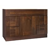 Coastal Collection GEO-4818 Georgetown Series Black Walnut with Chestnut Finish Vanity Base with Both Side Drawers, 48-Inch-by-18-Inch