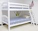 Imports Direct CM-BK524W New White Bunk Bed Bunkbeds Twin All Solid Wood Bedroom