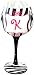 Mud Pie Initial Hand Painted Wine Glass