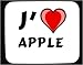 Electronics : J'aime Apple tapis de souris décoré