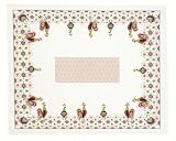 Early Bird Vintage Style Rooster Tablecloth