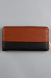co-lab The Colorblock Wallet in Cognac and Black,Accessories for Women