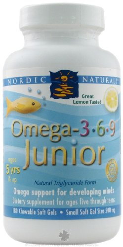 Nordic Naturals - Omega 3-6-9 Junior Lemon, 180 softgels