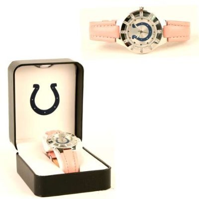 Indianapolis Colts NFL Game Time Women's Pink Watch with Rhinestones