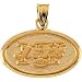 14K Yellow Gold New York Jets Pendant This Item Is Approximately 2.4 grams