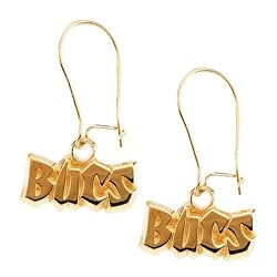 14K Yellow Tampa Bay Buccaneers NFL Logo Dangle Earrings