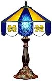 NCAA Michigan Wolverines 14 Tiffany Style Table Lamp