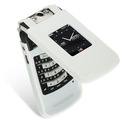 Premium Silicone Skin Case for Blackberry Kickstart 8220 / White