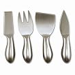 4 Piece Stainless Cheese Knife Set (Wide Blade 5 1/4" ,Narrow Blade 5 1/4" & Pointer 5 1/2")