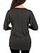 Caramel Cantina Maternity Dolman Half Length Sleeve Top (Small, Charcoal)