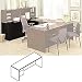 10500 Series Single Pedestal Credenza, 3/4-Height Right Pedestal, Bourbon Cherry