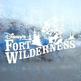 FORT WILDERNESS White Decal DISNEY MICKEY Window White Sticker