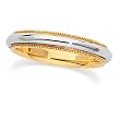 Platinum and 18K Yellow Gold Comfort Fit Milgrain-Edged Wedding Band For Men and Women - Size 8