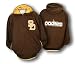 San Diego Padres MLB Hit and Run Zip Hooded Jacket, by Mitchell & Ness, Brown