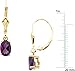 14 karat yellow-gold Genuine Amethyst Earrings title=