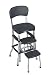 Cosco 11-120CBB1 Retro Chair and Stool Black and Chrome