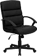 Flash Furniture Mid-Back Black Leather Office Chair