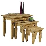FARMHOUSE - Tables gigones lot de 3 pin massif