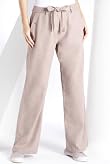 Linen Blend Straight Leg Trousers with Belt [T54-4000-S]