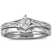 Affordable Finely Crafted Diamond Bridal Wedding Ring Set in Sterling Silver