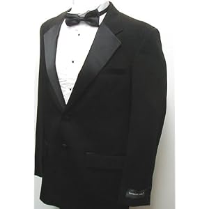 Buy New Mens Fashionable Black Two Button Tuxedo - Five Pieces (5pc) - Includes Jacket, Pants, Shirt,... by New Era Factory Outlet