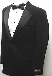 New Mens Two Button Black Tuxedo Suit - Includes Jacket and Pants