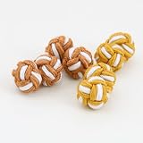 Sandy brown white, golden white popular Cufflinks with Gift Box discount gift Y&G Ten pair of Silk Cufflinks C7113
