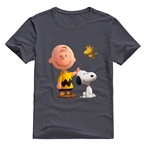StaBe Men's Peanuts Movie 2015 Snoopy T-Shirt Vintage