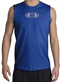 AJNA Yoga Chakra Symbol Adult Sleeveless Muscle Shirt Tank Top - Royal
