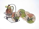 Certified International Siena 6-Piece Olive Oil Set with Metal Rack