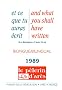 Et ce que tu auras �cris : Edition bilingue fran�ais-anglais 1989