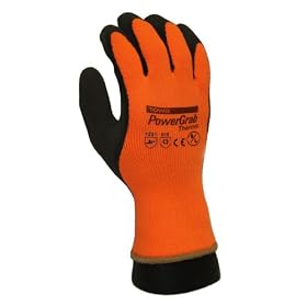 PIP WA1403A Tek Seamless Knit Latex Grip Work Glove Large, Orange & Brown