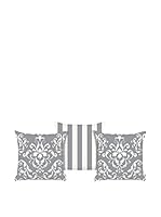Apolena Set Funda De Cojín 3 Uds. (Gris/Blanco)