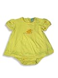 Beyond Basic Kids - Infant Baby Girls Short Sleeved Creeper, Yellow