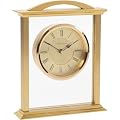 Mantle Clock in Glass and Gold