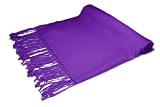 Apparel : 100% Pashmina PURPLE INDIGO Shawl Wrap Woman's Scarf NEW