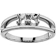14K White Gold Mother's Ring - 2 Gemstone -- YOU CHOOSE THE COLORS!