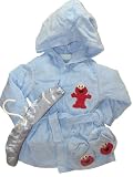Elmo Robe & Booties Gift Set - Blue - Not Applicable