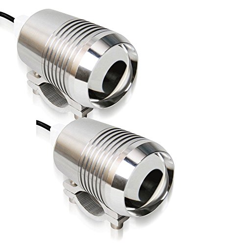 E Support™ 30W CREE U2 LED Spotlight Motorcycle DRL Driving Fog Lamp Spot Head Light Lamp Bulb Silver Pack of 2