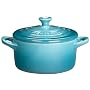 Le Creuset Stoneware 8-Ounce Petite Round Covered Casserole, Caribbean