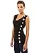 PattyBoutik Women's Cowl Neck Button Sleeveless Top