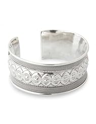 Sterling silver cuff bracelet, Hill Tribe Harmony