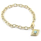 Ayasha's Gold Tone Evil Eye Charm Bracelet - Final Sale