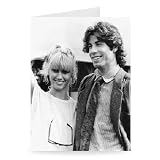 John Travolta with Olivia Newton John - Greeting Card (Pack of 2) - 7x5 inch - Art247 - Standard Size - Pack Of 2